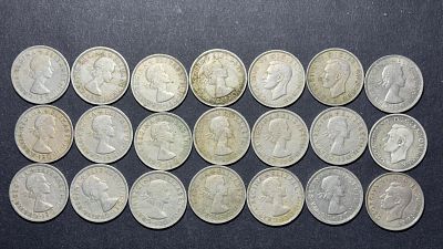 מקבץ 21 מטבעות שני שיליינג