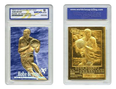 קלף מיוחד מאוד של קובי בראיינט . ציפוי 23k Gold . מדורג 10. Rookie Feel Game. 1996-97.