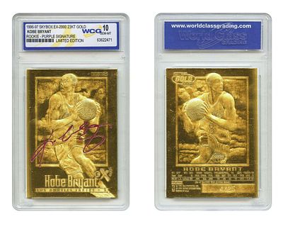 קלף מיוחד מאוד של קובי בראיינט . ציפוי 23k Gold . מדורג 10. מסידרת החתימות היוקרתית