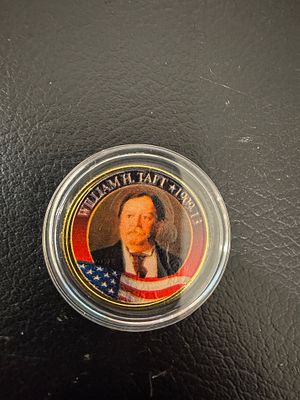 מטבע מיוחד מאוד חוקי ונדיר מצופה זהב 24K של Quarter. מסידרת נשאי ארה״ב. הנשיא טאפט