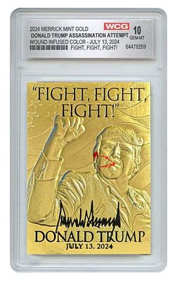 קלף מיוחד ומצופה זהב לאחר ניסיון ההתנקשות של הנשיא דונלד טראמפ. מדורג 10.