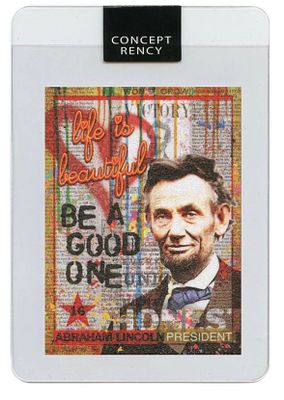 קלף נדיר וממוספר בעיצוב מיוחד של הנשיא לינקולן