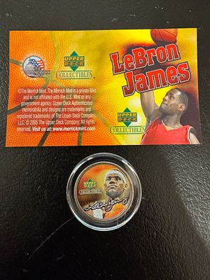 מטבע מיוחד נדיר וחוקי של לברון ג׳יימס של רבע דולר.בחירה ראשונה בדרפט של ה NBA.