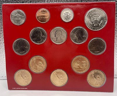 סט מטבעות ארה"ב 2007-2009 US Mint רשמי. **מארז רשמי** ומהודר של מטבעת ארצות הברית (US Mint) 