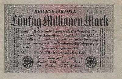 גרמניה 50.000.000 מיליון מארק 1923