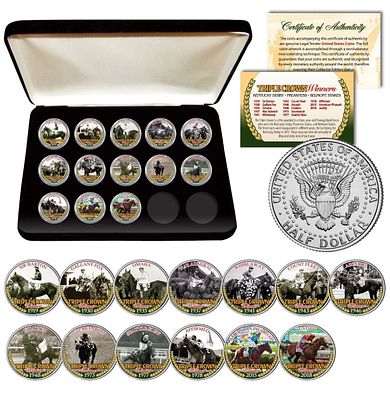 22. סט מטבעות אספנות ייחודי – Triple Crown Winners, הכולל מטבעות בעיצוב צבעוני מרהיב המוקדשים 