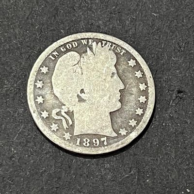 עלה כעת! ארה"ב 1897 שנה לא נפוצה ומבוקשת מאוד !!!
רבע דולר כסף 0.900 מצב יפה מטבע ברור !