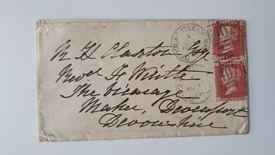 מעטפה שנשלחה מאחד איי התעלה isle of man בשנת 1868 נדיר מאוד
הערכה 150 דולר
