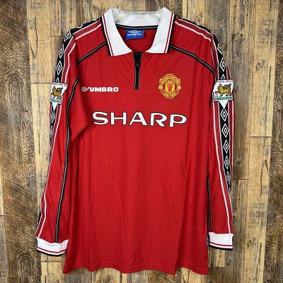 David Beckham – Manchester United 1998/99 Treble Home Jersey #7 – Size L. Iconic Manchester 