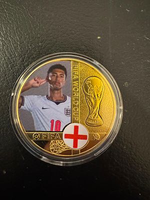 Jude Bellingham – Gold-Tone 2026 World Cup Fantasy Coin. A collectible fantasy coin in an 