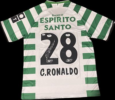 Cristiano Ronaldo – Signed Real Madrid 2009/10 Away Jersey – Debut Season – PSA/DNA. Black Real 