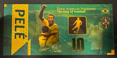 Pel&eacute; – “The King of Football” Collectible Fantasy Banknote. A collectible fantasy banknote 