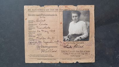 כבוש גרמני בפולין 1918 תעודה נדירה