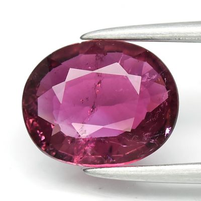 --1.29ct Oval Natural Purplish Pink Tourmaline - Unheated Mozambique Gemstone