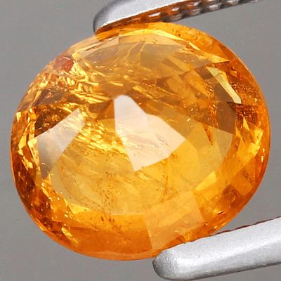 1.34ct Oval 6.5x6mm Natural Unheated Orange Spessartite Garnet Namibia, Africa