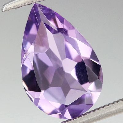 2.20ct t.w 12x8mm Pear Natural Untreated Purple Amethyst Gemstone, Uruguay