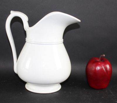 French ceramic goose neck pitcher. A Lebacqz &amp; M. Bouchart.8 3/4"h x 8"w x 6 1/2"d