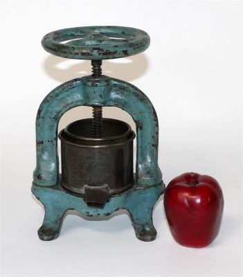 French iron miniature fruit press. 19th century. 10 1/2"h x 7 1/2"w