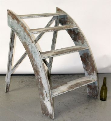 Park Hill Collection painted library steps. Park Hill Collection painted wood curved library 