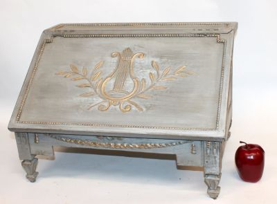 French Empire style painted & gilt lecturn or book stand. French Empire style painted &amp; gilt 