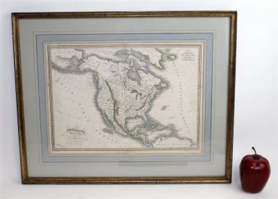 Antique French map of North America by N. Lorrain. Antique French map of North America (Amerique 
