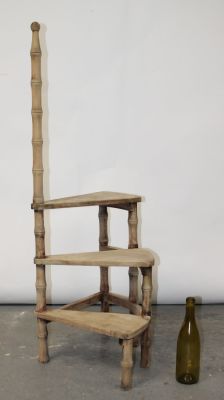 Faux bamboo library steps 48 1/2"h x 17 1/2"w x 24"d