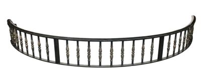 Curved iron low balcony panel. From Olde Blind Dog Irish Pub, Atlanta, GA. 12"h x 104"l x 