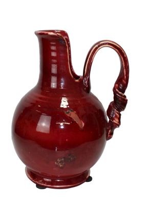 Tuscany Fortunata oversize ceramic pitcher. Overall 20"h x 16"w