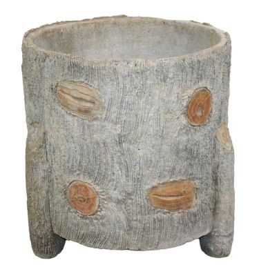 Large French faux bois planter. Large French faux bois garden planter. Mid 20th century. 24 