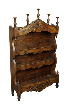 French Provincial etagere estanier plate rack. French Provincial etagere estanier plate hutch in 