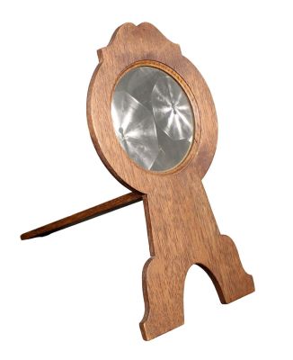 French oak desk top jeweler's magnifying glass on stand. French oak desk top jeweler's 
