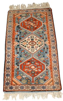 Persian 4'2" x 2'4" wool rug
