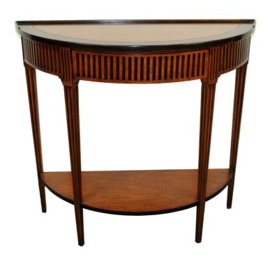 Theodore Alexander Chateau du Vallois demi lune console table. Theodore Alexander demi lune 