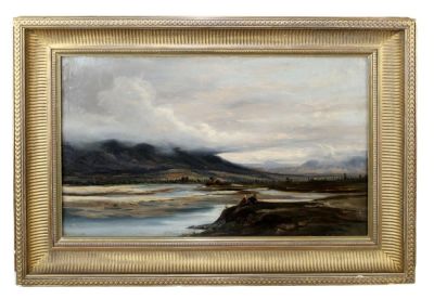 Lyonnais School Circle of Alexandre Dubuisson - landscape painting. Lyonnais School Circle of 