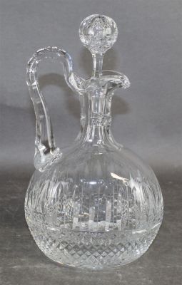 French Saint Louis crystal "Tommy" red wine decanter. 12" h x 6 1/2" w x 4 3/4" d (approx)