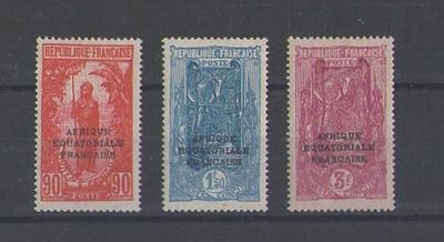 Французские колонии. Экваториальная Африка 1930 г. YVERT № 106-108.Состояние *