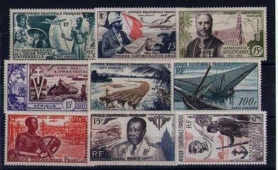 Французские колонии. Экваториальная Африка 1949-1957 гг. Лот авиапочты.Состояние **