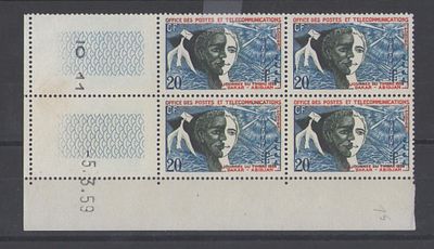 Французские колонии. Западная Африка 1959 г. YVERT №75 , квартблок. Состояние **
