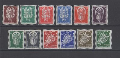 Французские колонии. Западная Африка 1958г. YVERT №1-12TAXE .Состояние **