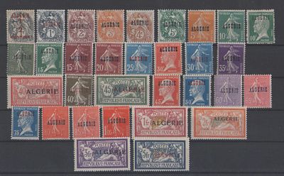 Французские колонии. Алжир 1924-1925гг.YVERT № 1-33 .Состояние ( 65 с и 60 с -*, остальные **)