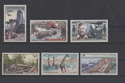 Французские колонии. Камерун 1952-1955 гг.YVERT №41,43,45-48 авиа .Состояние **