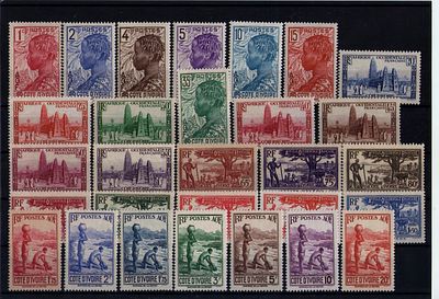 Французские колонии. Кот-д’Ивуар 1936г.YVERT №109-132 .Состояние **