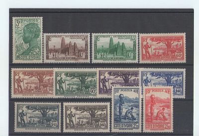 Французские колонии. Кот-д’Ивуар 1939г.YVERT №151-161.Состояние**