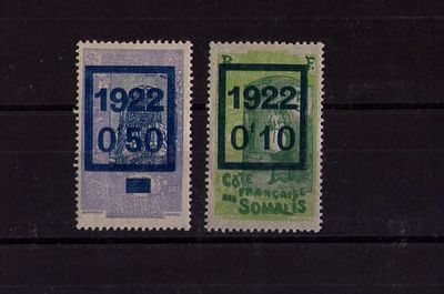 Французские колонии. Сомали 1922г.YVERT №101-102 .Состояние **