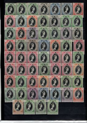 Британские колонии.1953 г. Лот марок омнибуса "Коронация Елизаветы II". Состояние **