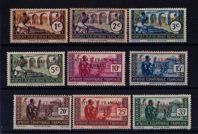 Французские колонии. Экваториальная Африка 1940г. YVERT № 92-100 (без 94 А).Состояние **