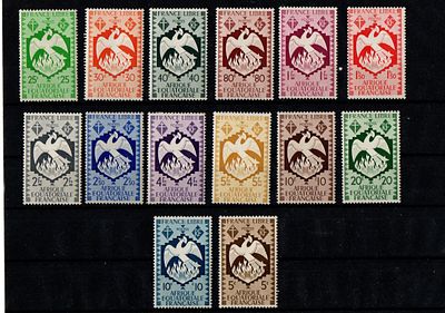 Французские колонии. Экваториальная Африка 1941г. YVERT №141-154.Состояние **