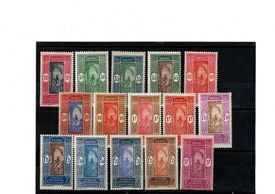 Французские колонии. Дагомея 1927 г.YVERT №85-98 .Состояние **