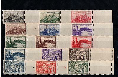 Французские колонии. Феццан 1946 г.YVERT №28-42 .Состояние **