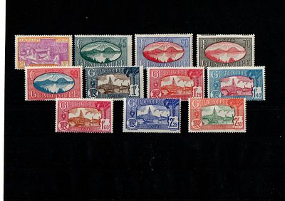 Французские колонии. Гваделупа 1939г.YVERT №147-157.Состояние **